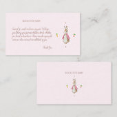 Eenvoudig Roze Peter het Konijn Informatiekaartje (Voorkant / Achterkant)