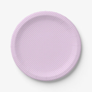 Eenvoudig roze Polka Dot Girl Papieren Bordje