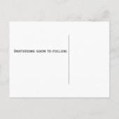 Eenvoudig Roze  Save the Date Aankondigingskaart (Achterkant)