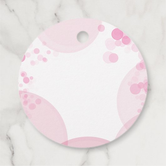 Eenvoudig roze script en bokeh wit dank u bedankjes labels (Achterkant)