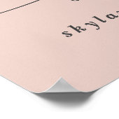 Eenvoudig roze script voor bruiloft-ceremonie poster (Hoek)