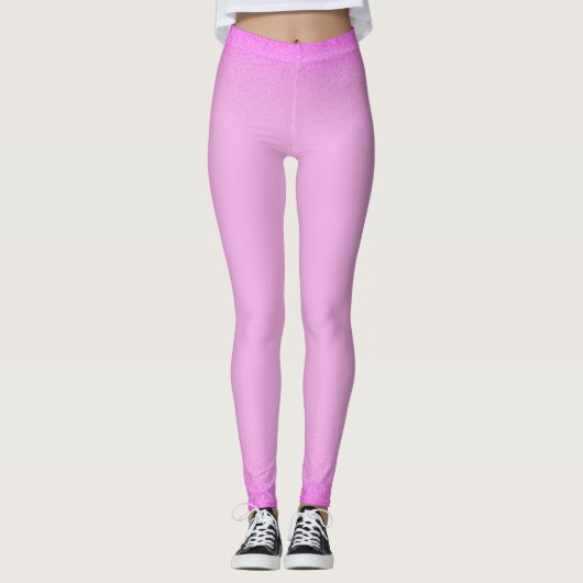 Eenvoudig roze Shimmer Leggings (Voorkant)