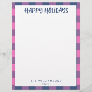 Eenvoudig roze speldennaam feestdag briefhoofd