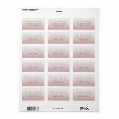 Eenvoudig Roze Trouwadres Etiket (Full Sheet)