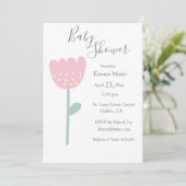 Eenvoudig roze Tulp Minimalistisch script voor Wat Kaart (Staand voorkant)
