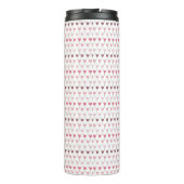 Eenvoudig roze tulpenpatroon thermosbeker (Achterkant)