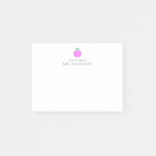 Eenvoudig roze verkuilbaar docent op maat  post-it® notes