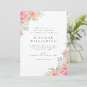 Eenvoudig Roze Vrijgezellenfeest van Floral Kaart (Staand voorkant)
