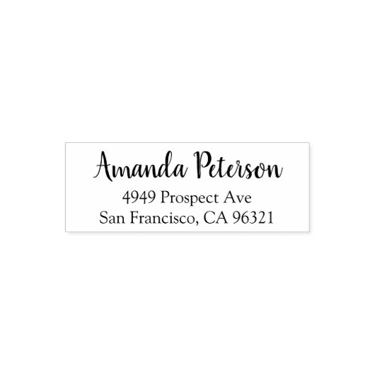 Eenvoudig rubberen stempel voor retournering perso (Design)