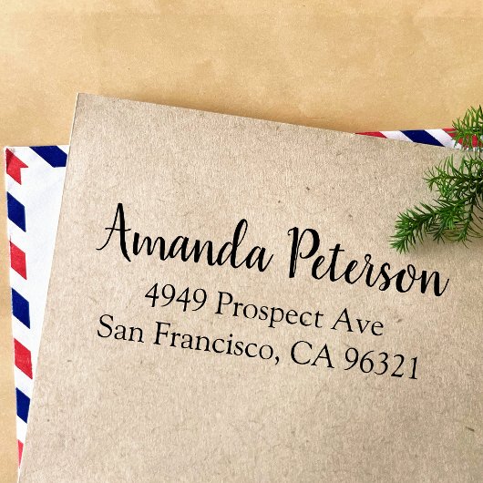 Eenvoudig rubberen stempel voor retournering perso