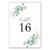 Eenvoudig Rustic Eucalyptus Greenery Wedding Kaart (Achterkant)