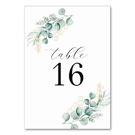 Eenvoudig Rustic Eucalyptus Greenery Wedding Kaart (Voorkant)