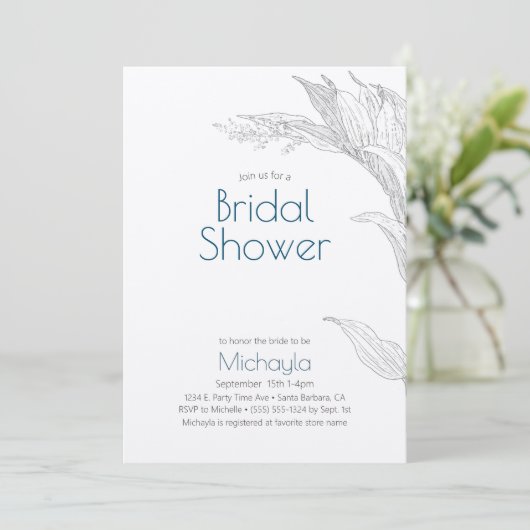 Eenvoudig Rustic Kraft Minimal Leaf Vrijgezellenfe Kaart (Staand voorkant)