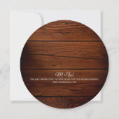 Eenvoudig Rustic Wood en String Lights Wedding Save The Date (Achterkant)