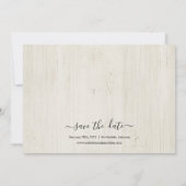 Eenvoudig rustiek hout Save the Date Aankondiging (Achterkant)