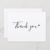 Eenvoudig rustiek script Business Dank u kaart (Voorkant / Achterkant)