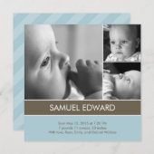 Eenvoudig rustig - 3 Aankondiging geboorte foto's (Voorkant / Achterkant)