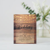 Eenvoudig Rustige Natural Wood Lights String bruil Kaart (Staand voorkant)