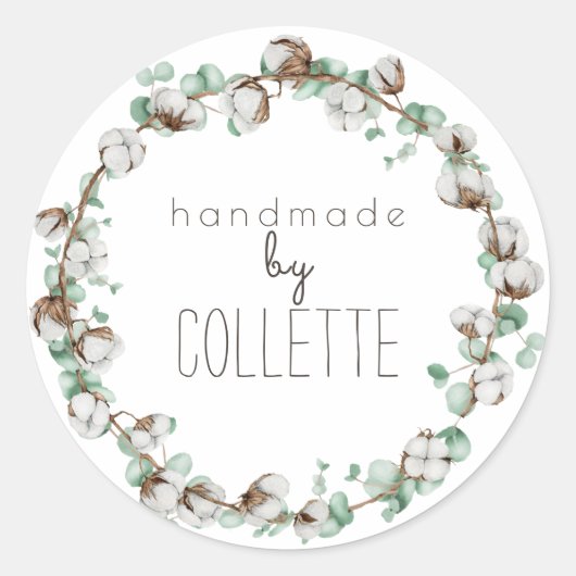 Eenvoudig Rustisch botanisch etiket (Voorkant)