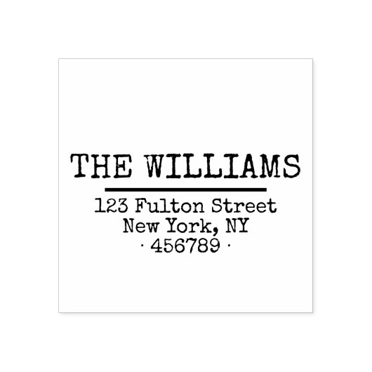 Eenvoudig Rustisch retouradres Rubberstempel (Afrduk)