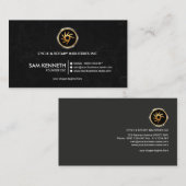 Eenvoudig samenvattend Creative Black Grunge Found Visitekaartje (Voorkant / Achterkant)