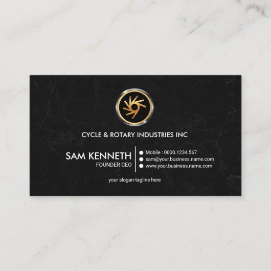 Eenvoudig samenvattend Creative Black Grunge Found Visitekaartje (Voorkant)