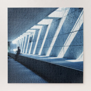 Eenvoudig saxofone-speler - 20x20 - 676 pc's legpuzzel