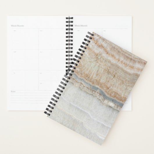 Eenvoudig Scandinavisch modern chic grijs wit marm Planner (Display)