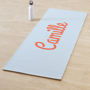 Eenvoudig Schattig Blauw en Oranje Persoonlijk Sch Yogamat