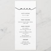 Eenvoudig schattig lettertype menu (Voorkant)