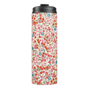 Eenvoudig schattig patroon in kleinschalige bloeme thermosbeker