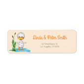Eenvoudig Schattige eend Baby shower Etiket (Voorkant)
