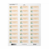 Eenvoudig Schattige eend Baby shower Etiket (Full Sheet)