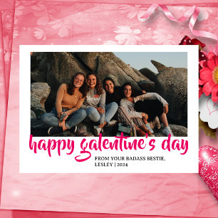 Eenvoudig Schattige Hart Gelukkig Galentines dag b Feestdagenkaart