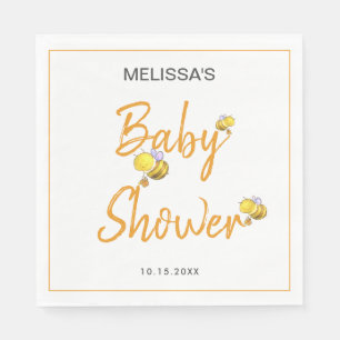 Eenvoudig Schattige Honey Bee Baby shower Party Servet