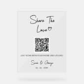 Eenvoudig Schattige QR code foto delen Acryl Bord (Voorkant)