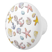 Eenvoudig Schattige strandontwerp Keramische Knop (Rechts)