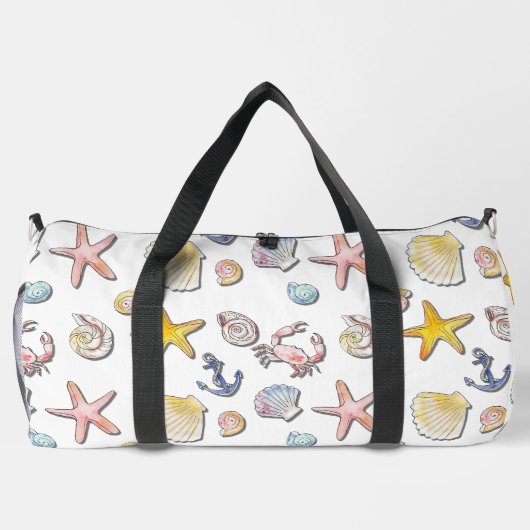 Eenvoudig Schattige strandontwerp Plunjezak (Achterkant)