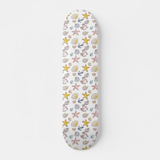Eenvoudig Schattige strandontwerp Skateboard (Voorkant)