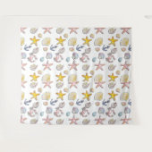 Eenvoudig Schattige strandontwerp Wandkleed (Voorkant (horizontaal))