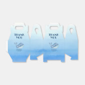 Eenvoudig Schattige Walvisblauw Zee Verjaardag Dan Bedankdoosjes (Uitgevouwen)