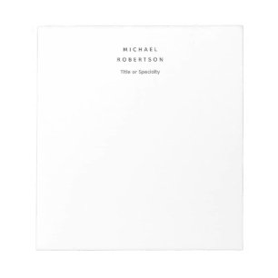 Eenvoudig Schoon Elegant Modern Minimalistisch Wit Notitieblok