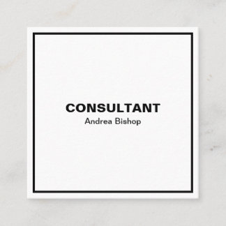 Eenvoudig, schoon Lijst Klassiek Vierkante Visitekaartje