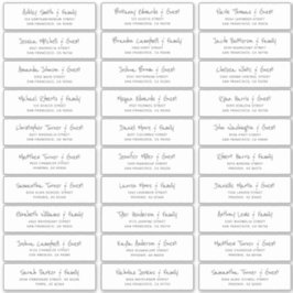 eenvoudig schrijven bruiloft gastnamen adres sticker