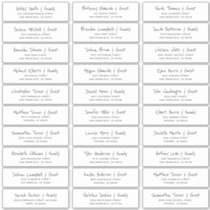 eenvoudig schrijven bruiloft gastnamen adres sticker