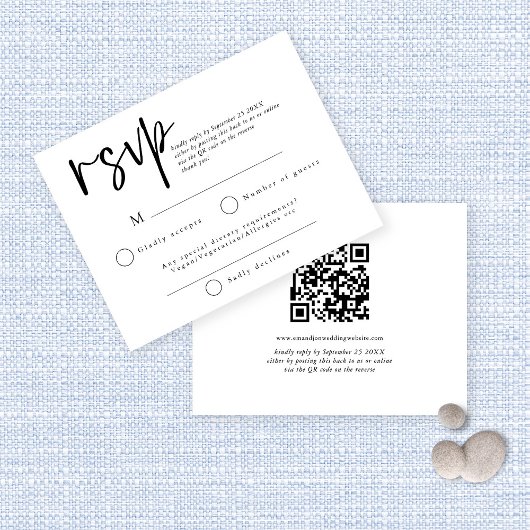 Eenvoudig schrijven QR Code Weduwschap RSVP
