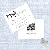 Eenvoudig schrijven QR Code Weduwschap RSVP Kaartje