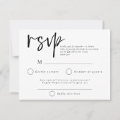 Eenvoudig schrijven QR Code Weduwschap RSVP Kaartje (Voorkant)