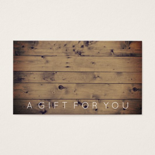 eenvoudig schuurhout | Rustic Gift Kaart Certifica (Voorkant)