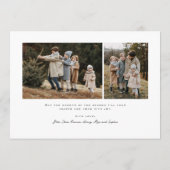 Eenvoudig script 3 foto blij feestdagenkaart (Achterkant)